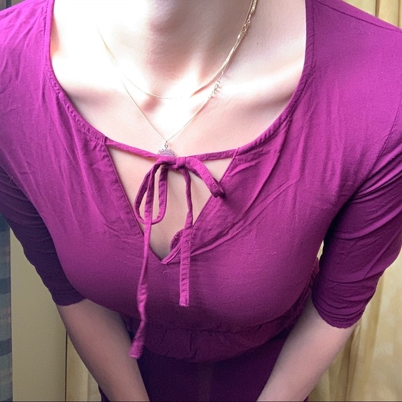 ✨4/30$ H&M Witchy Summer Plum Dress - BUNDLE SALE✨ - Picture 3 of 5